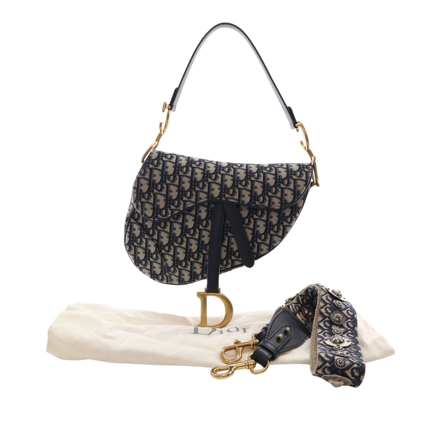 Dior Oblique Canvas Saddle Bag