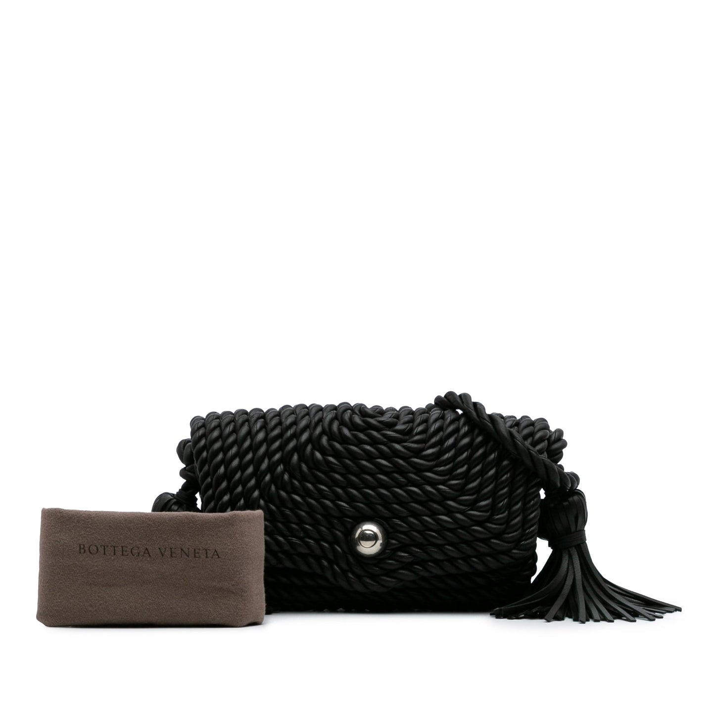 Bottega Veneta Lambskin Torchon Classic Tasseled Twisted Crossbody
