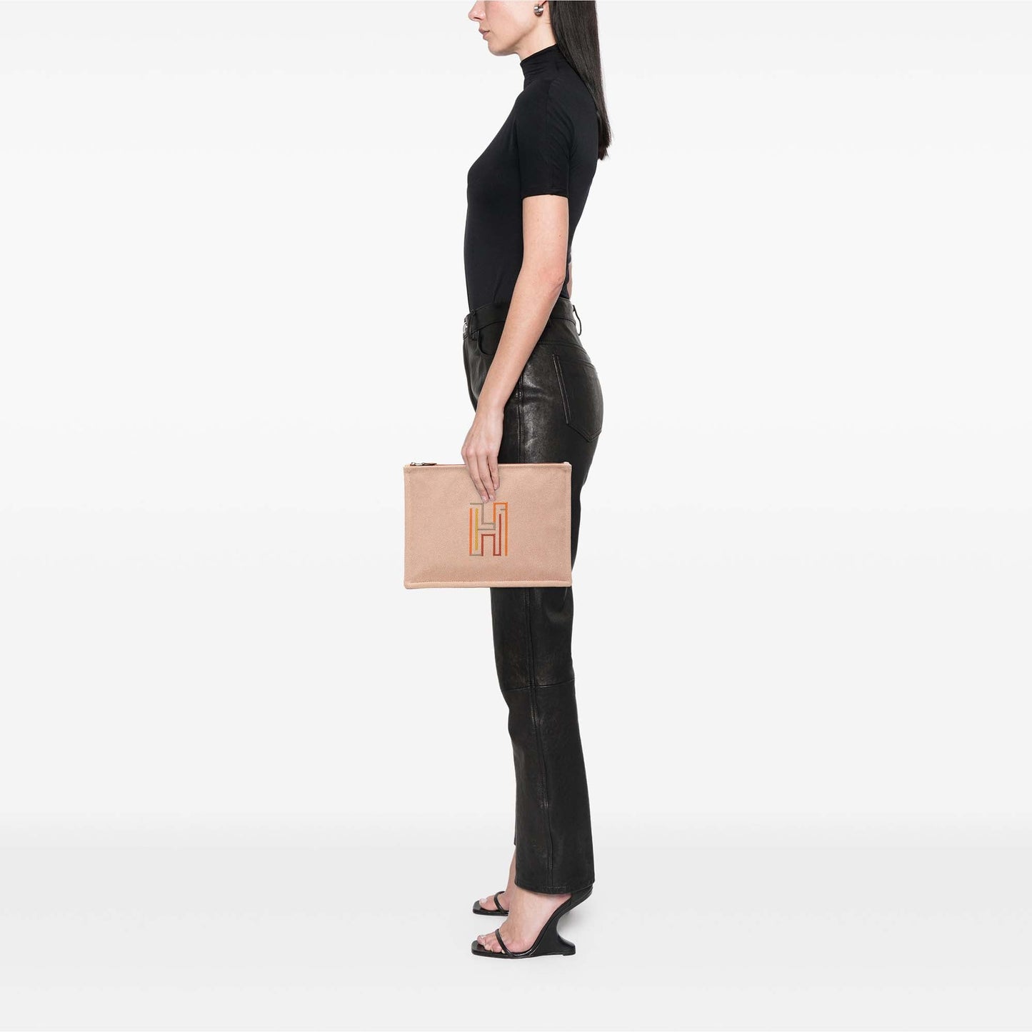 Hermès Large Canvas H Labyrinthe Case