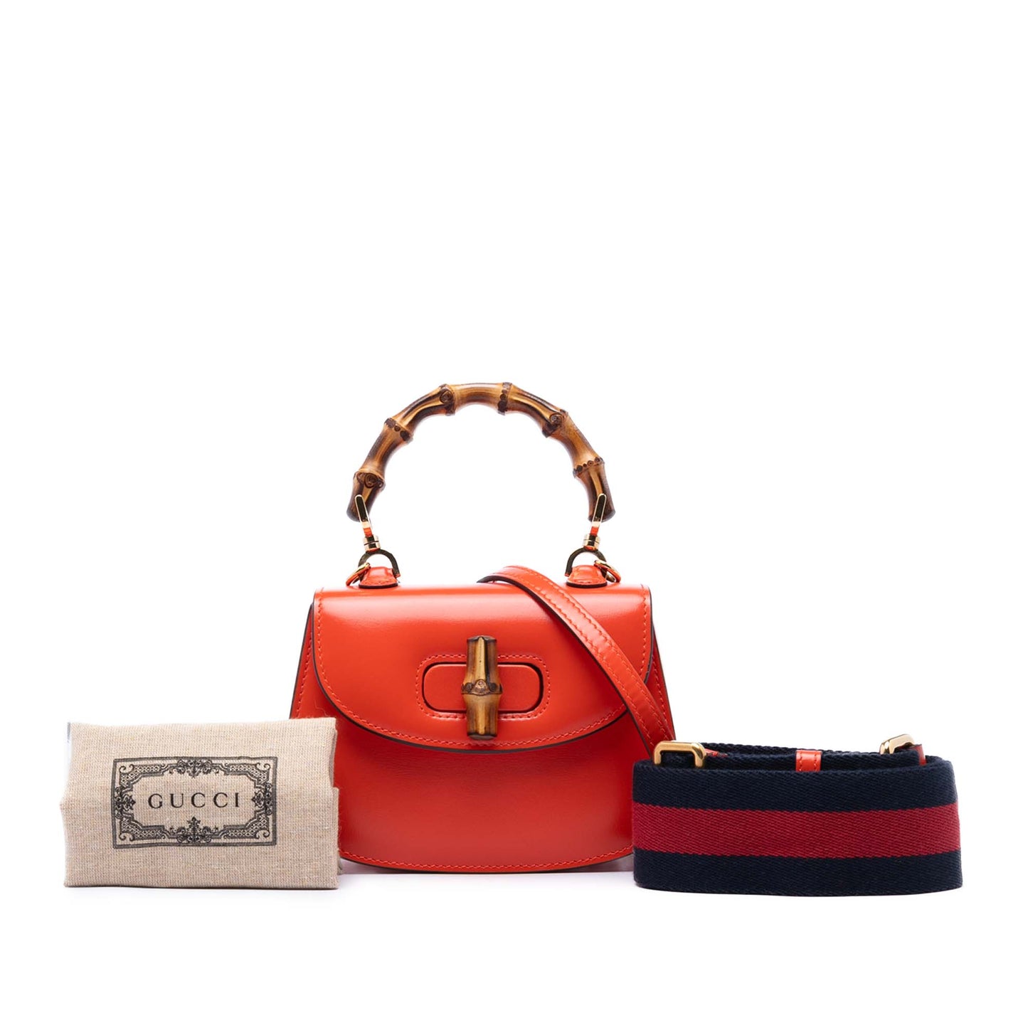 Gucci Mini Calfskin 1947 Bamboo Top Handle Bag