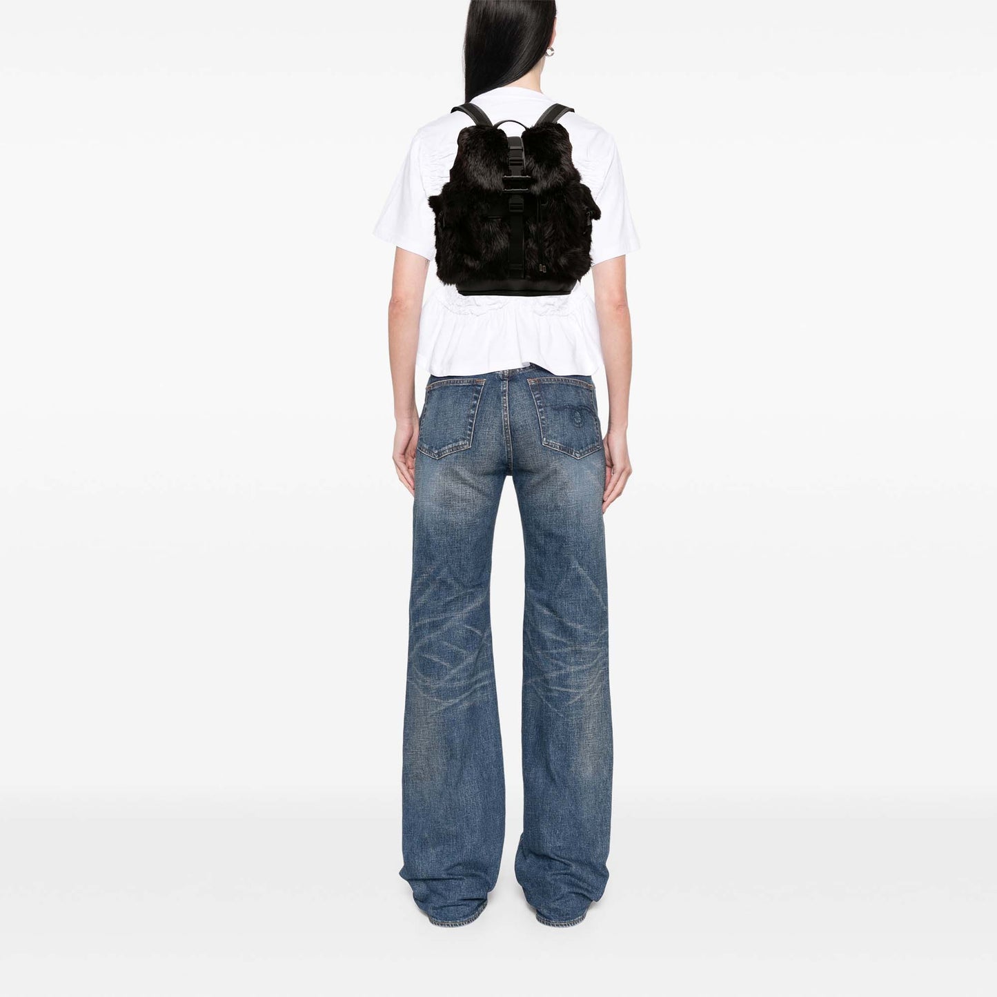 Givenchy Leather and Fur Obsedia Backpack