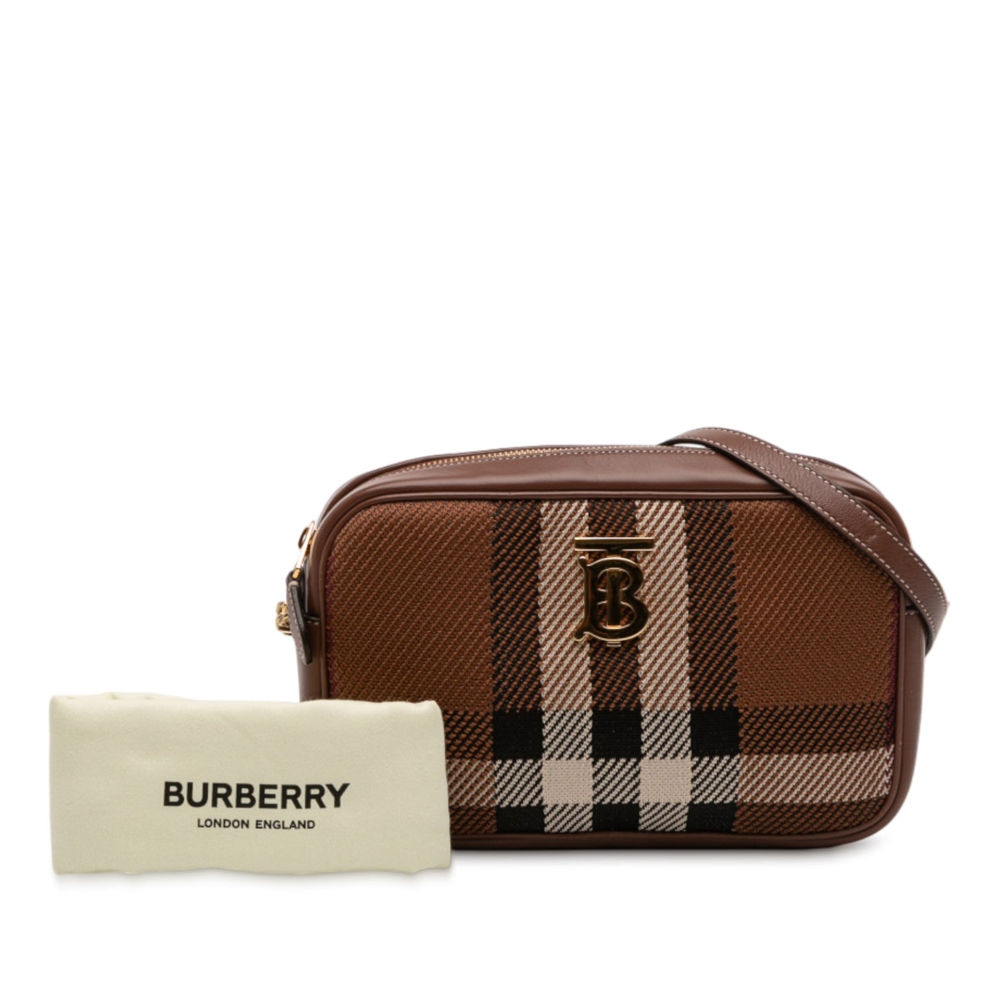 Burberry Small Knitted Check Lola Camera Bag