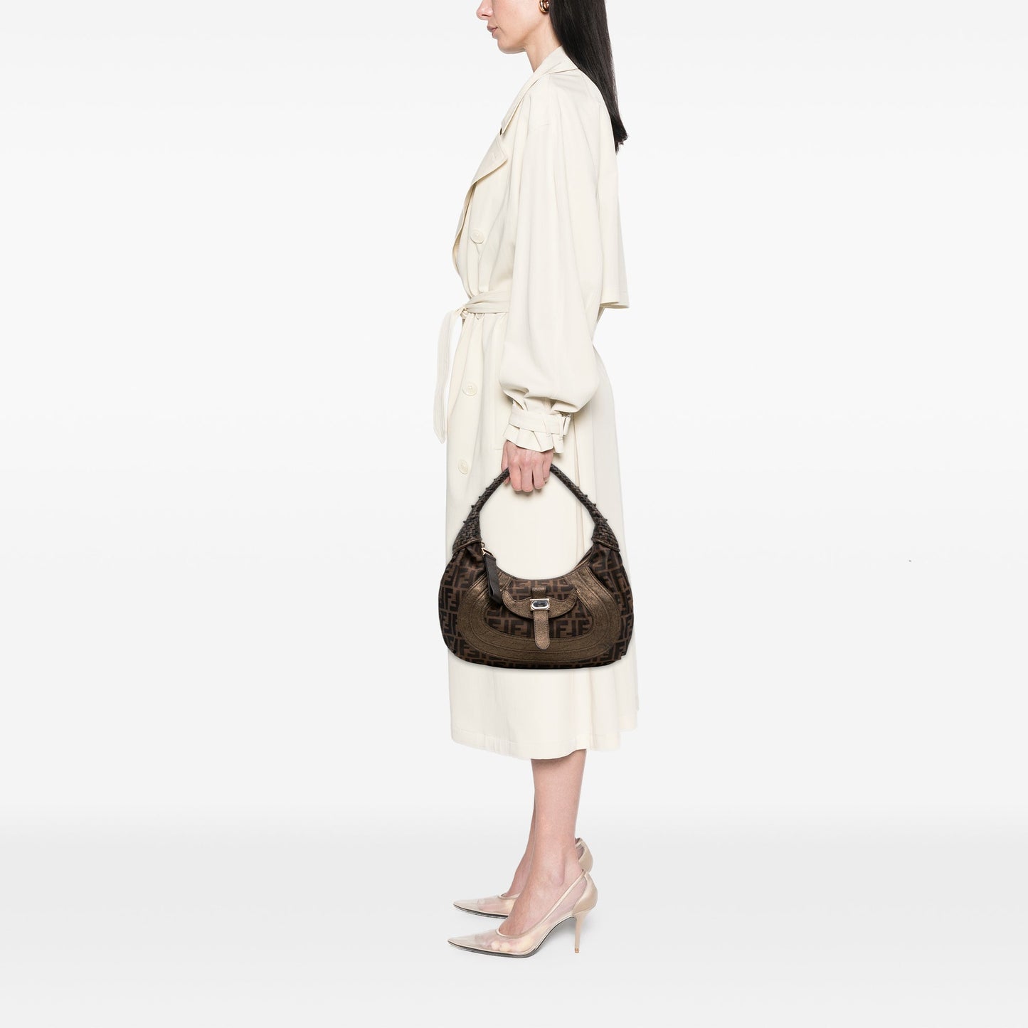 Fendi Zucca Canvas Spy Hobo