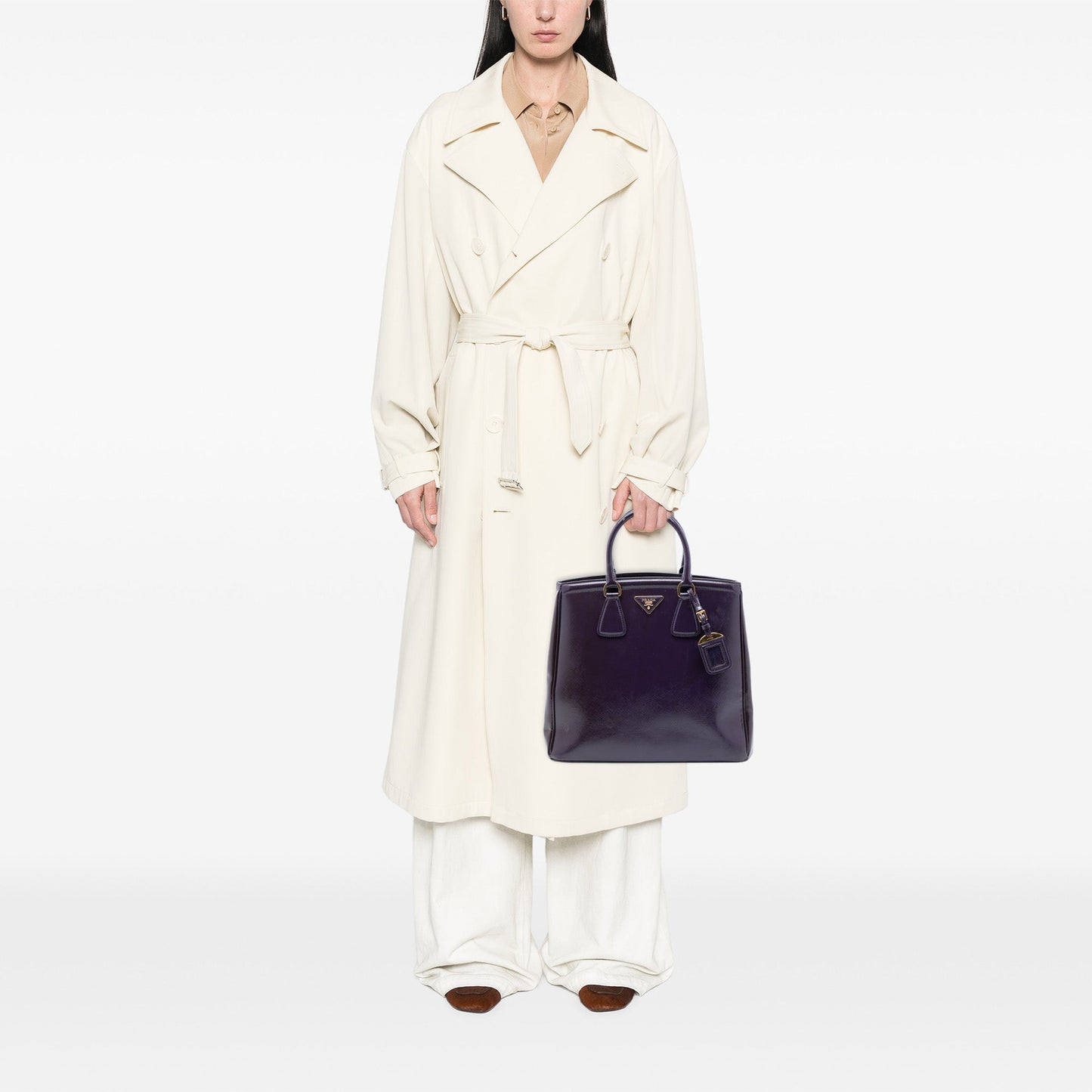 Prada Saffiano Vernice Parabole Tote