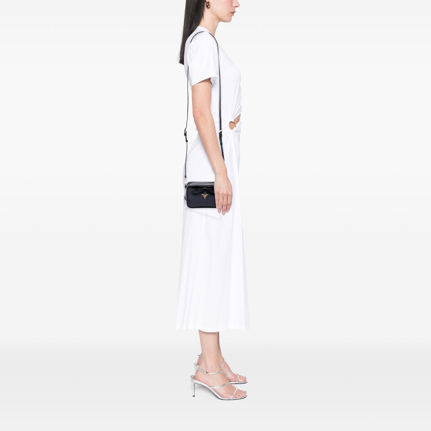 Prada Saffiano Vernice Fiocco Camera Bag