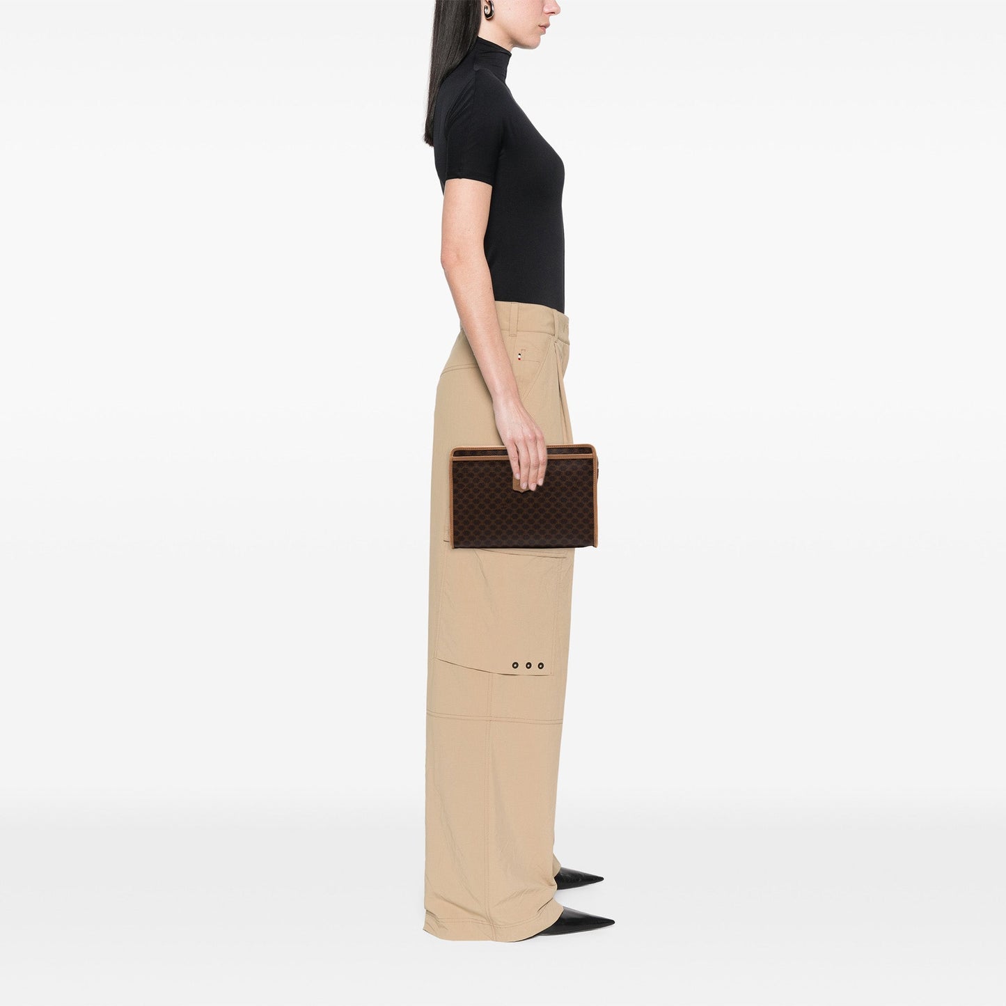 Celine Macadam Coated Canvas Clutch