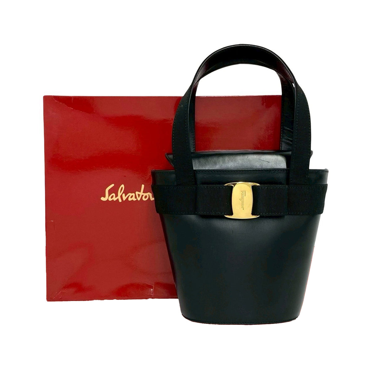 Ferragamo Vara Bow Bucket Bag