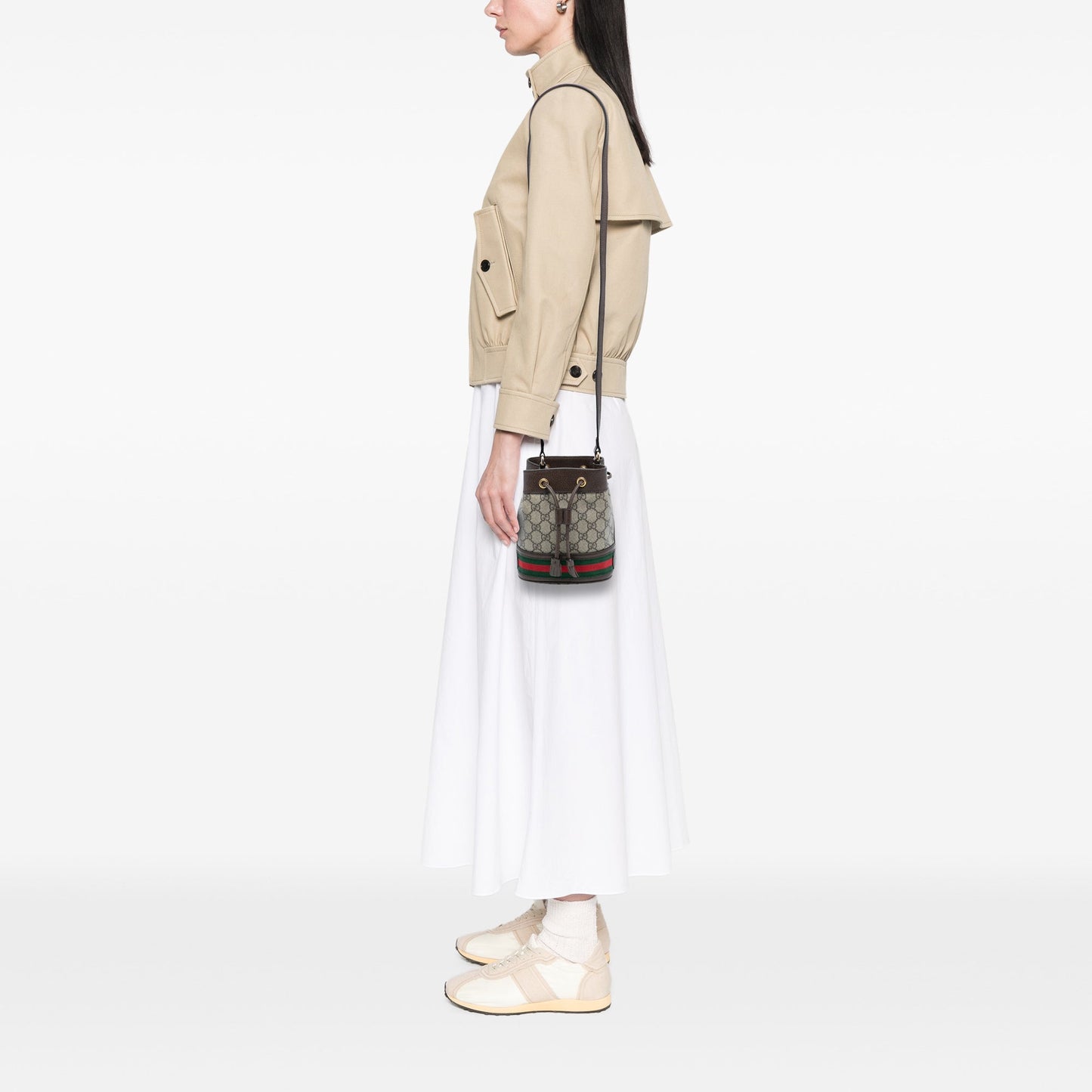 Mini GG Supreme Web Ophidia Bucket Bag