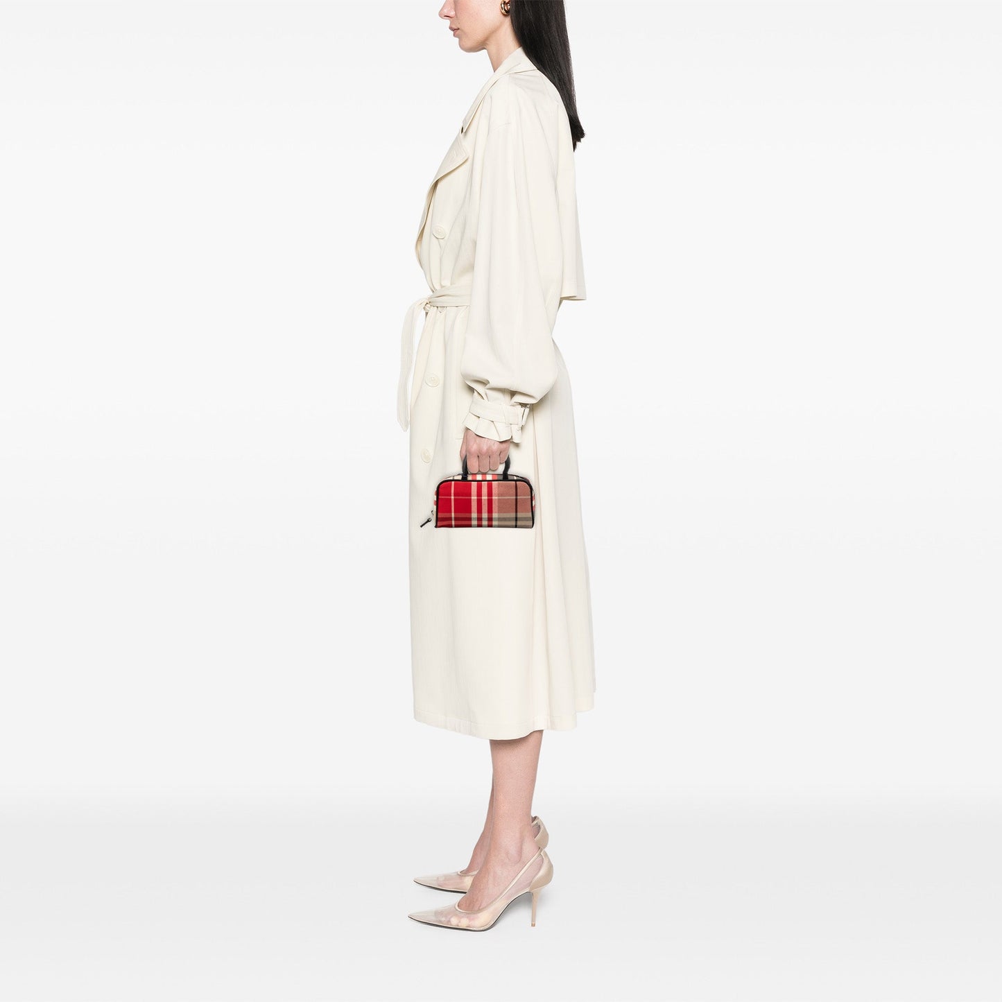 Burberry Plaid Canvas Handbag