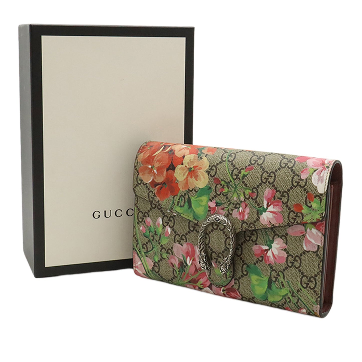 Gucci GG Supreme Blooms Dionysus Wallet on Chain