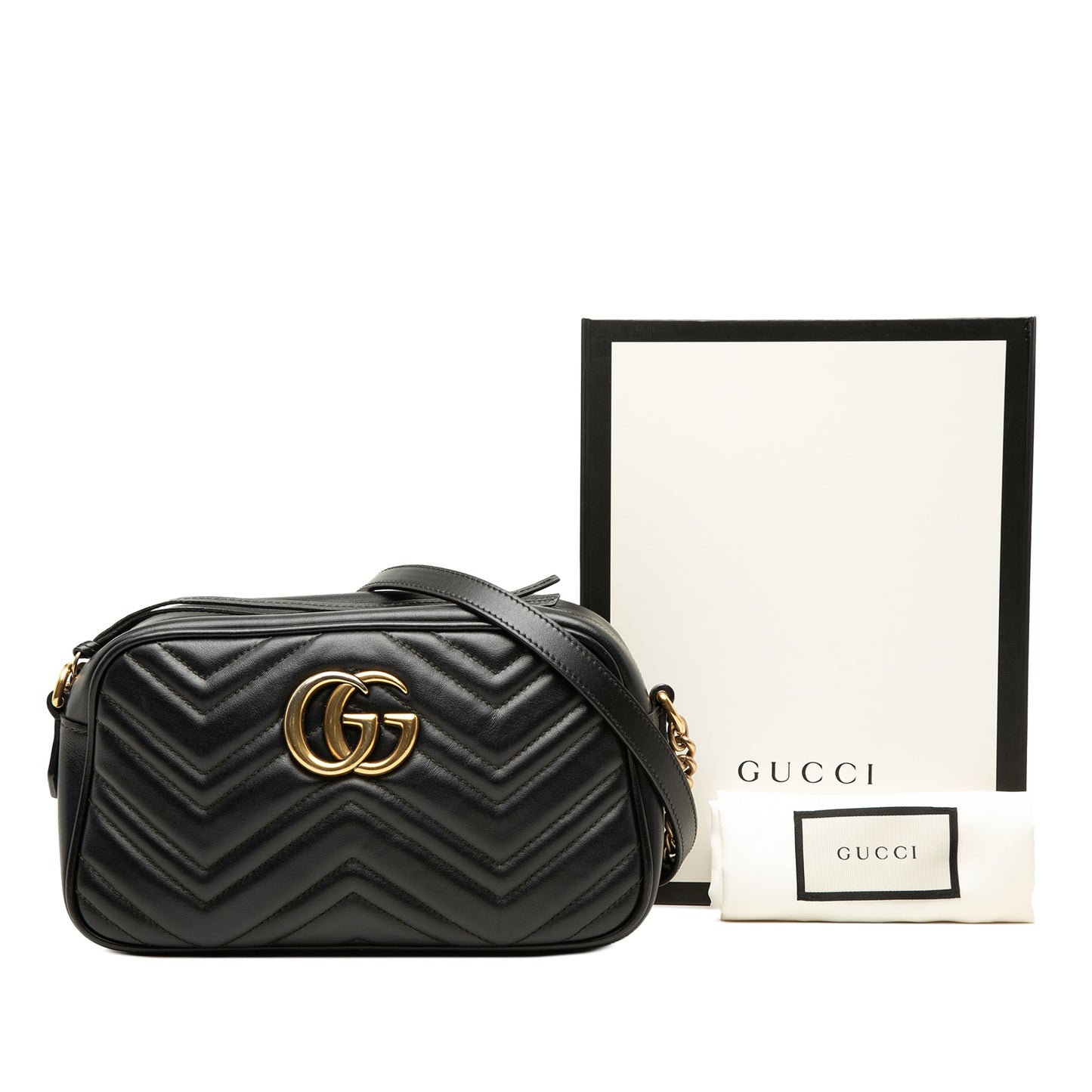 Gucci Small GG Marmont Matelasse Calfskin Crossbody
