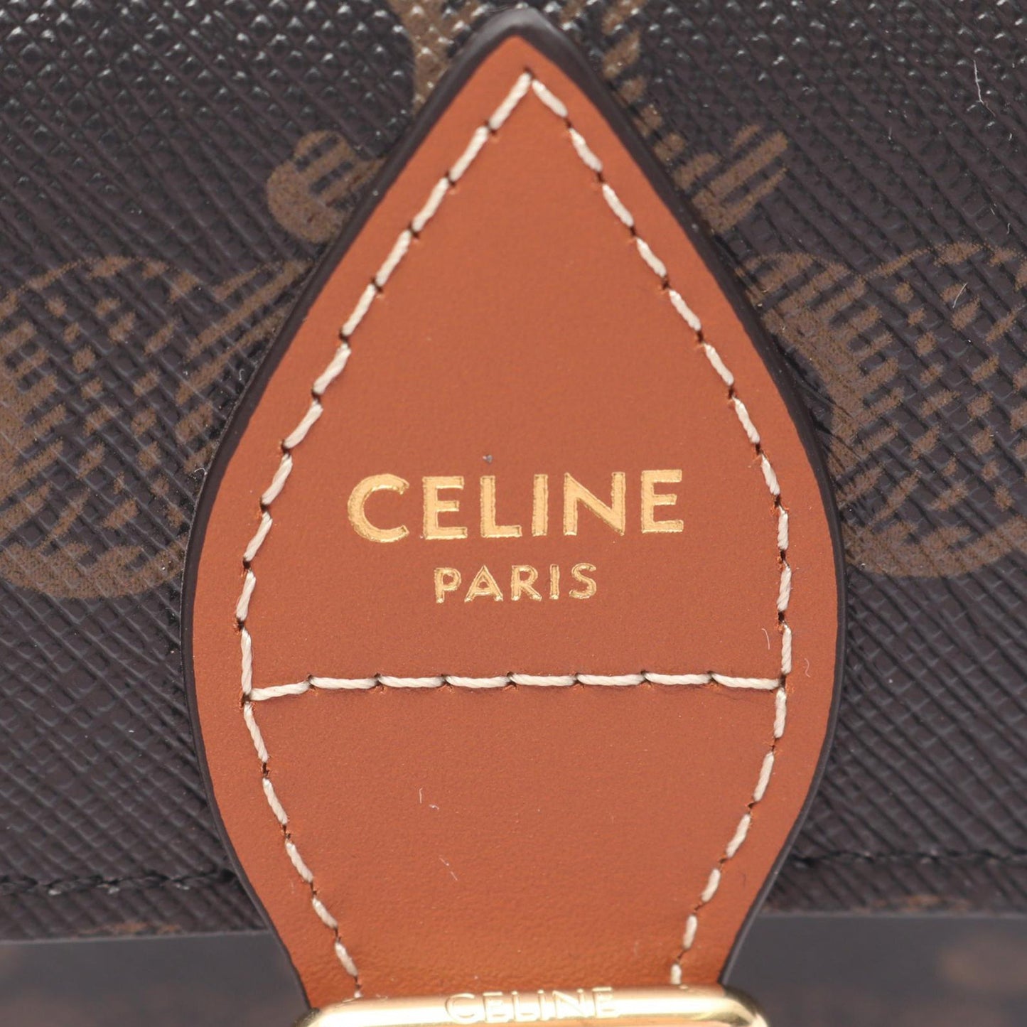 Celine Triomphe Coated Canvas Folco Satchel