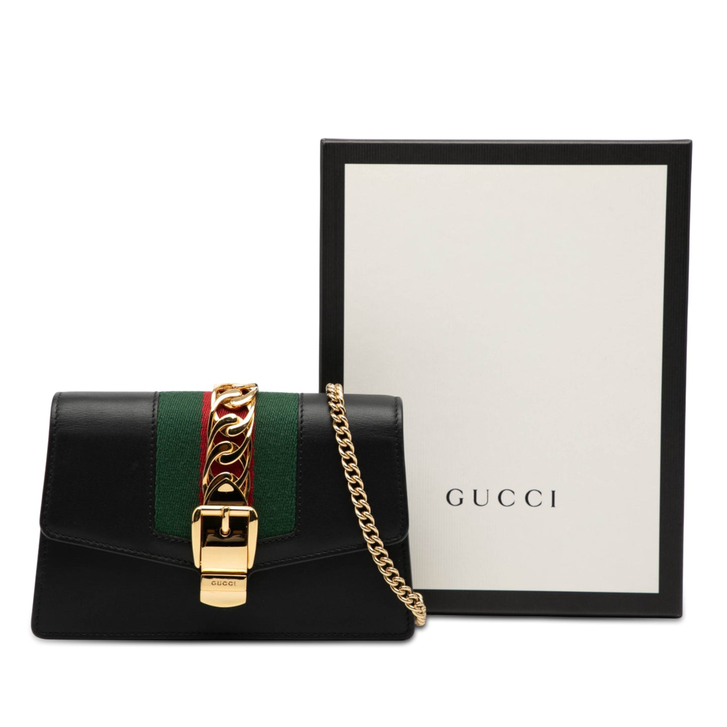 Gucci Super Mini Leather Sylvie Chain Crossbody