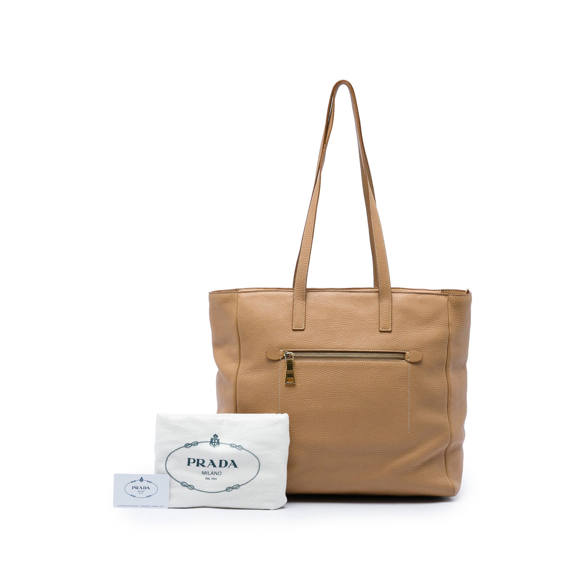 Prada Vitello Daino Shopper Tote