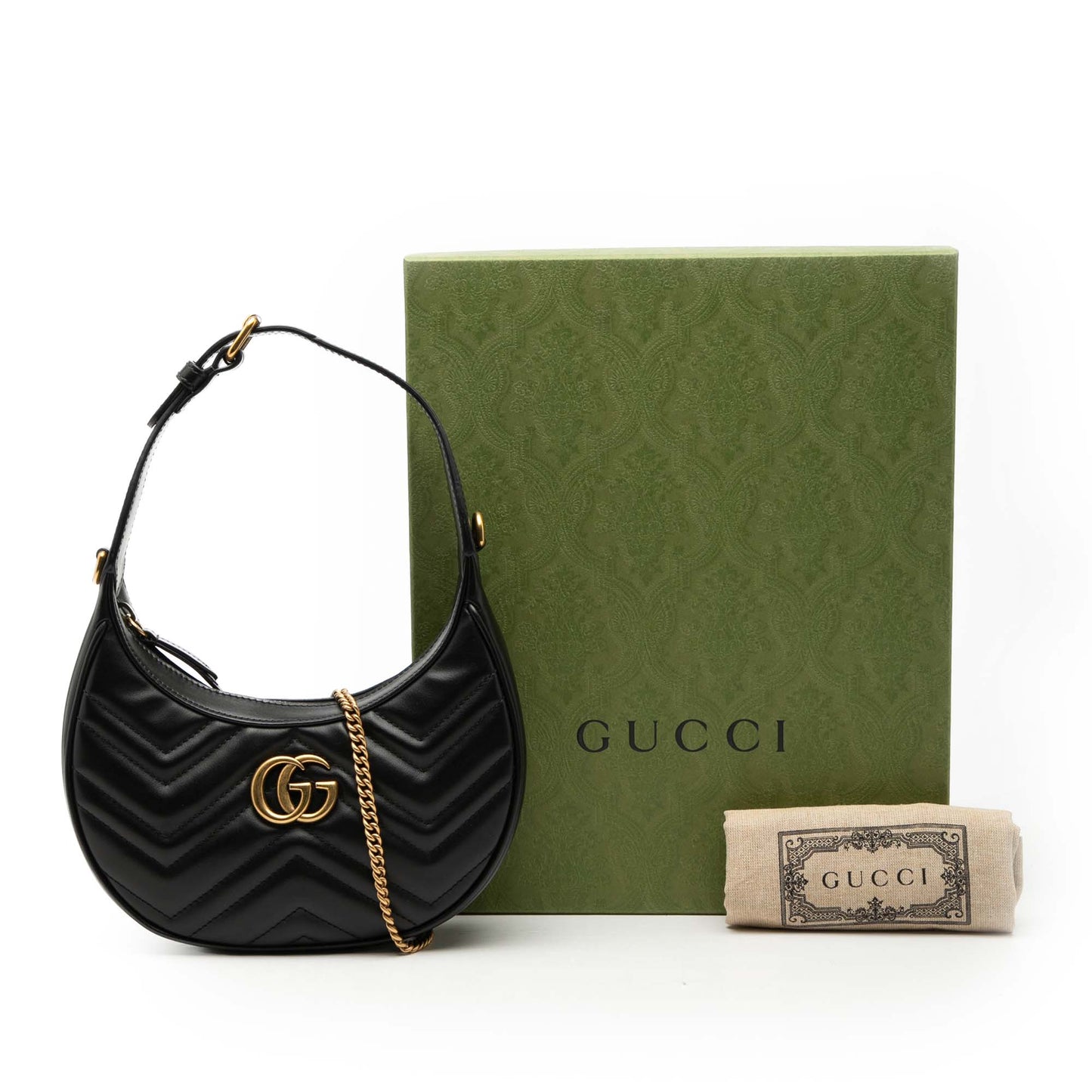 Gucci Mini GG Marmont Half Moon Bag
