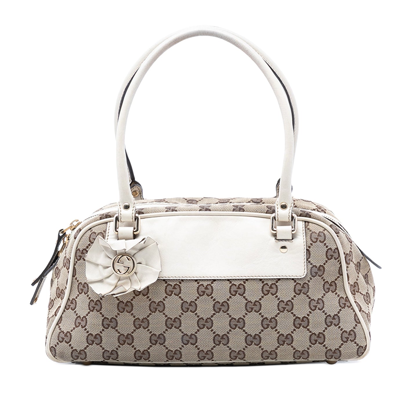 Gucci GG Canvas Trophy Shoulder Bag