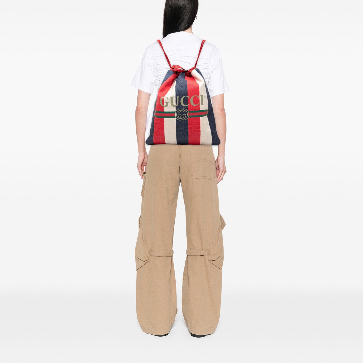 Canvas Sylvie Baiadera Web Drawstring Backpack
