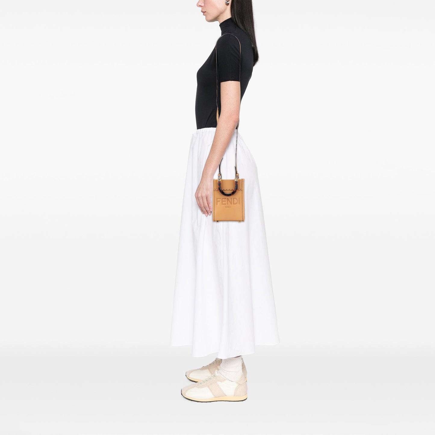Fendi Mini Leather Sunshine Shopper Tote