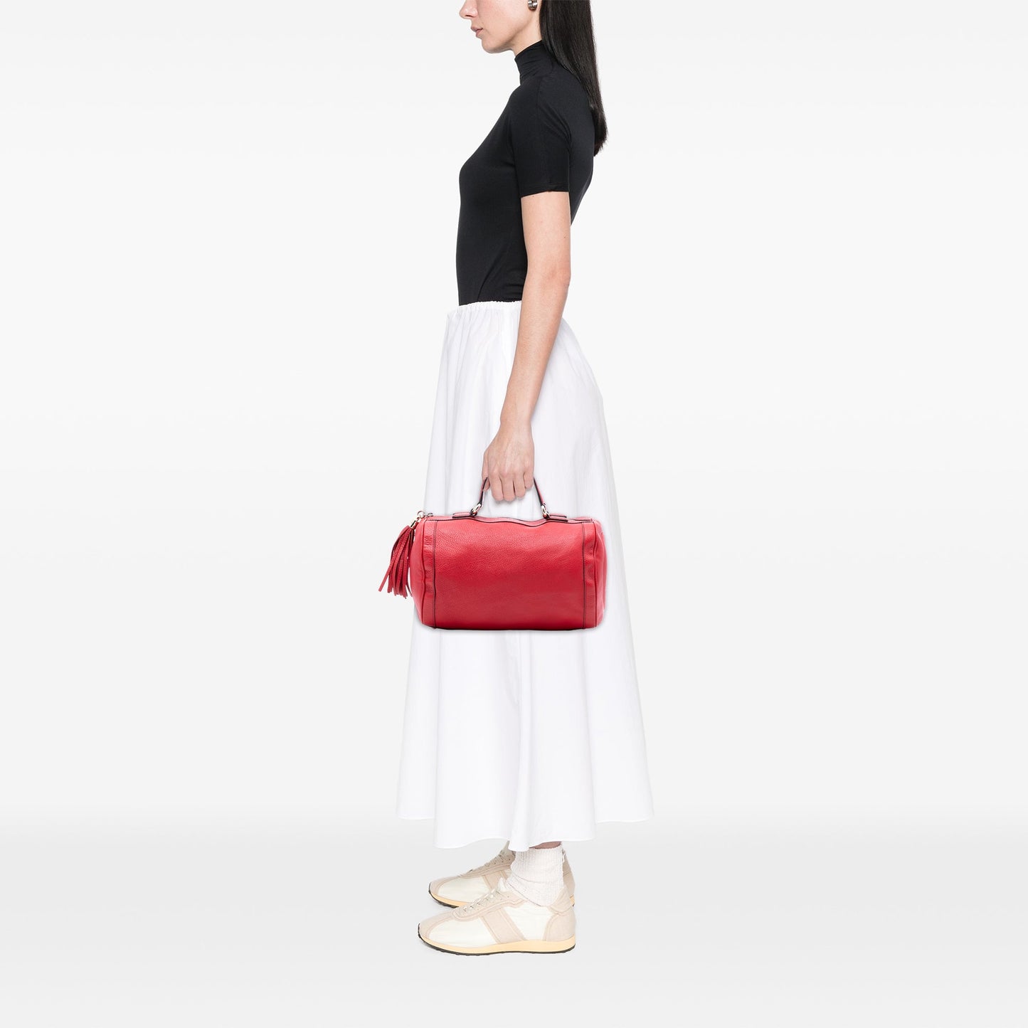 Gucci Medium Pebbled Calfskin Soho Boston Bag