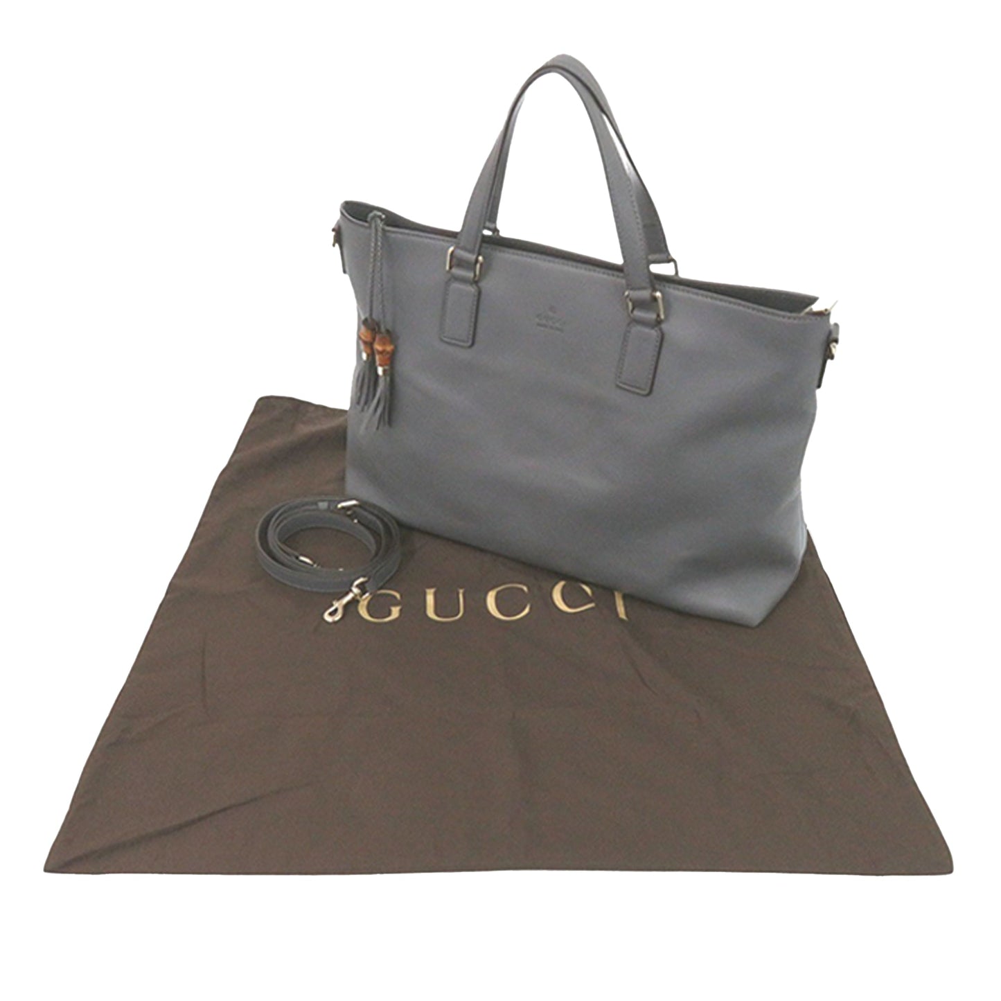 Leather Bamboo Tassel Satchel