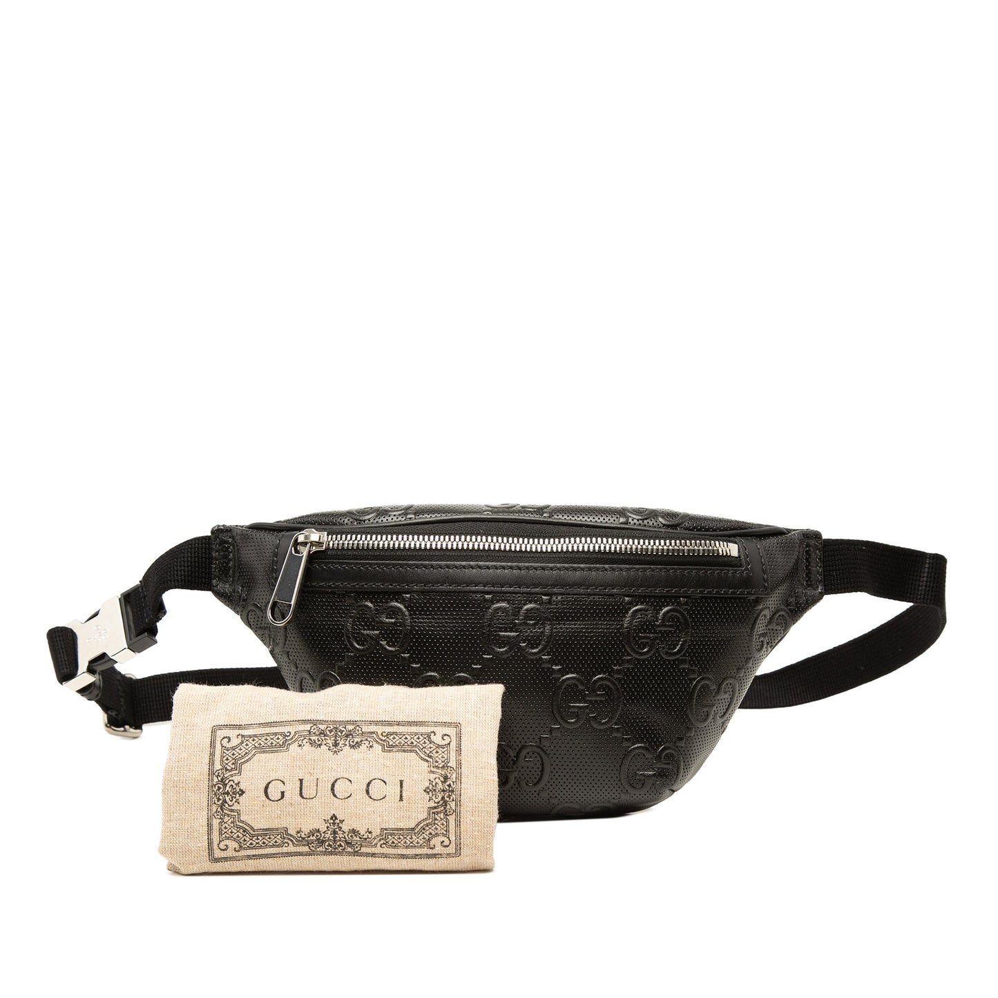 Gucci GG Embossed Perforated Leather Belt Bag