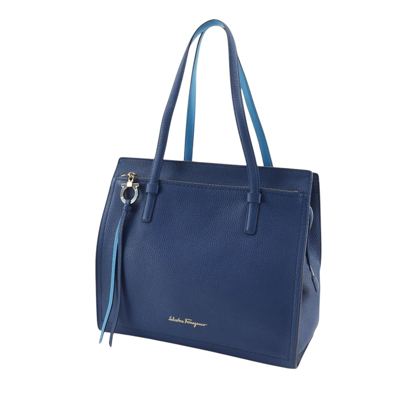 Ferragamo Medium Leather Pebbled Amy Tote