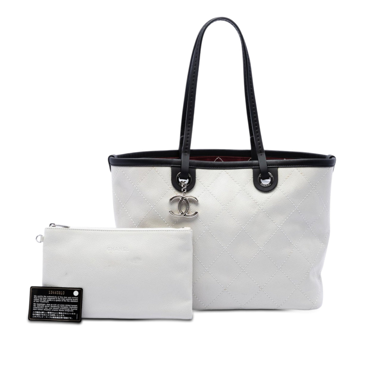 Chanel Quilted Caviar Shopping Fever Tote