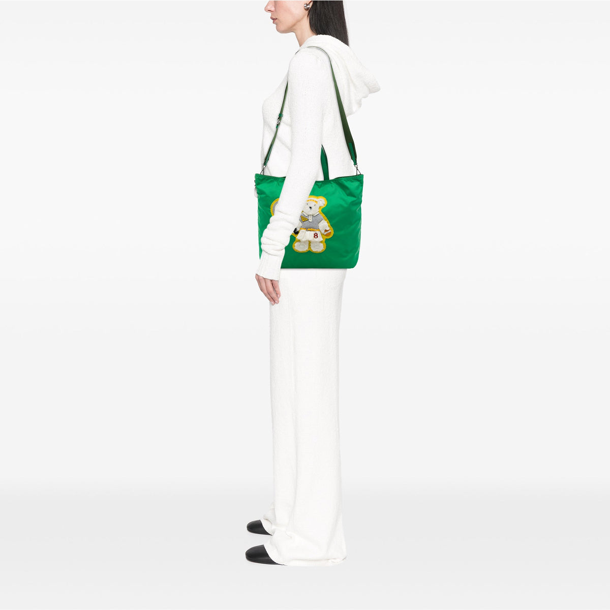 Prada Beijing Olympics Tessuto Teddy Bear Tote — Green