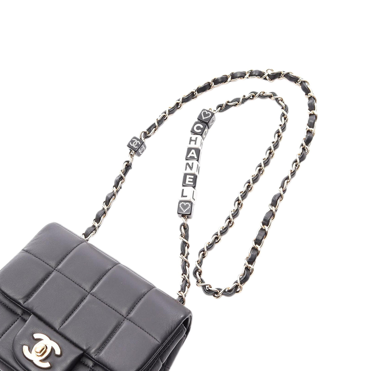 Chanel Mini Square Lambskin Chocolate Bar Flap