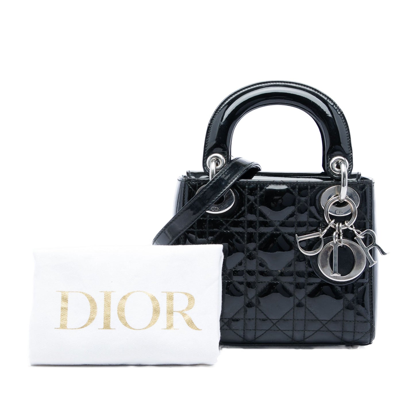 Dior Mini Patent Cannage Lady Dior