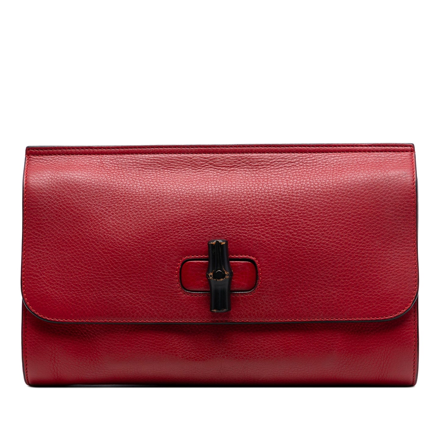 Gucci Leather Bamboo Daily Clutch