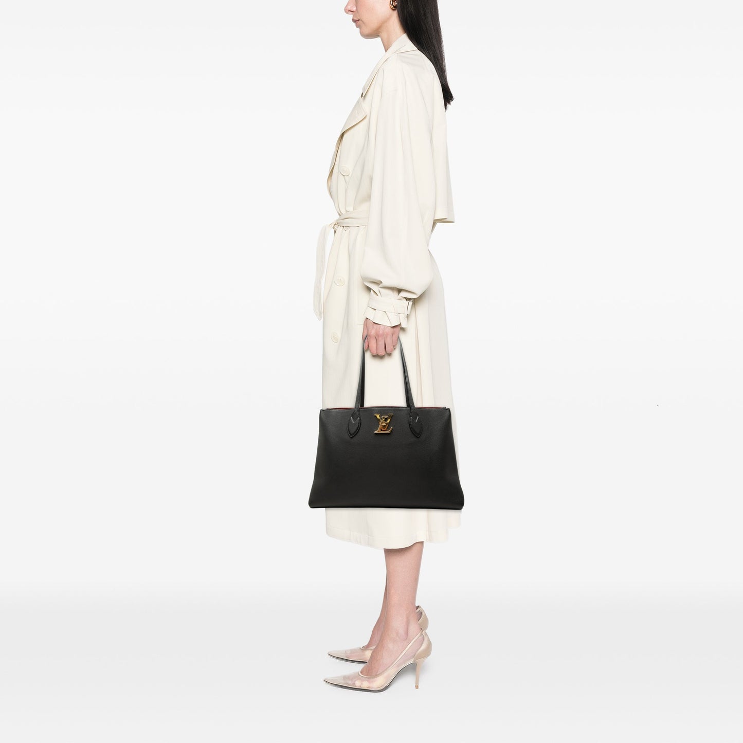 Louis Vuitton Leather Lockme Shopper Tote