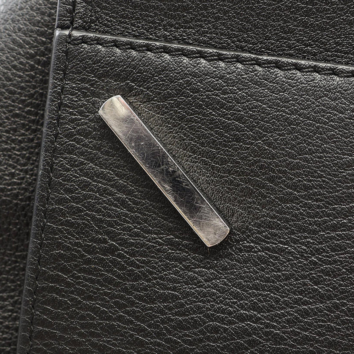 LOEWE Medium Leather Hammock Satchel — Black