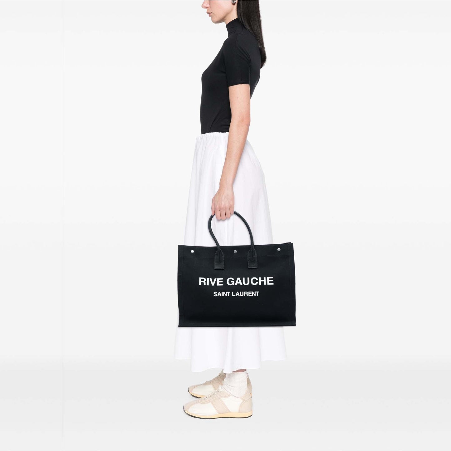 Saint Laurent Large Canvas Rive Gauche Tote