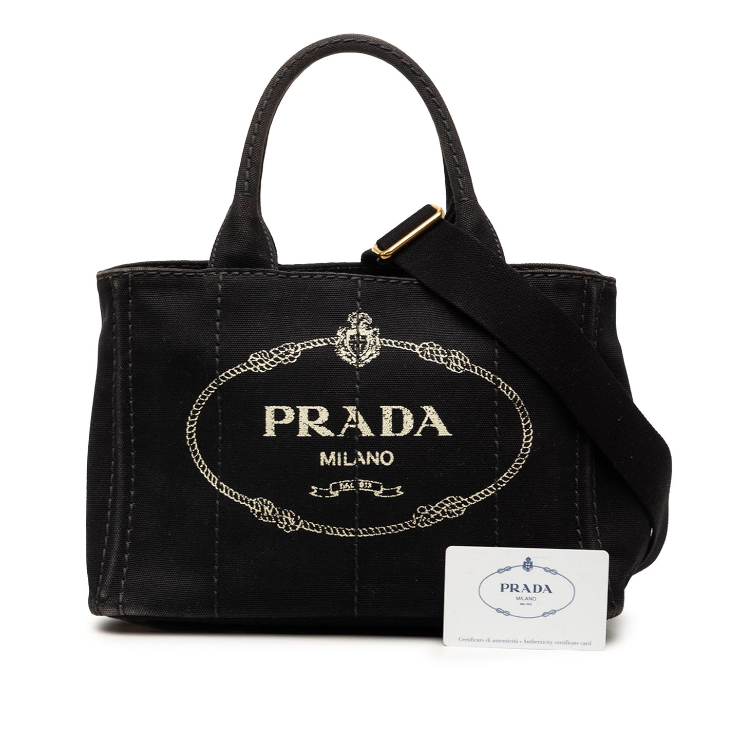 Prada Small Canvas Canapa Logo Satchel