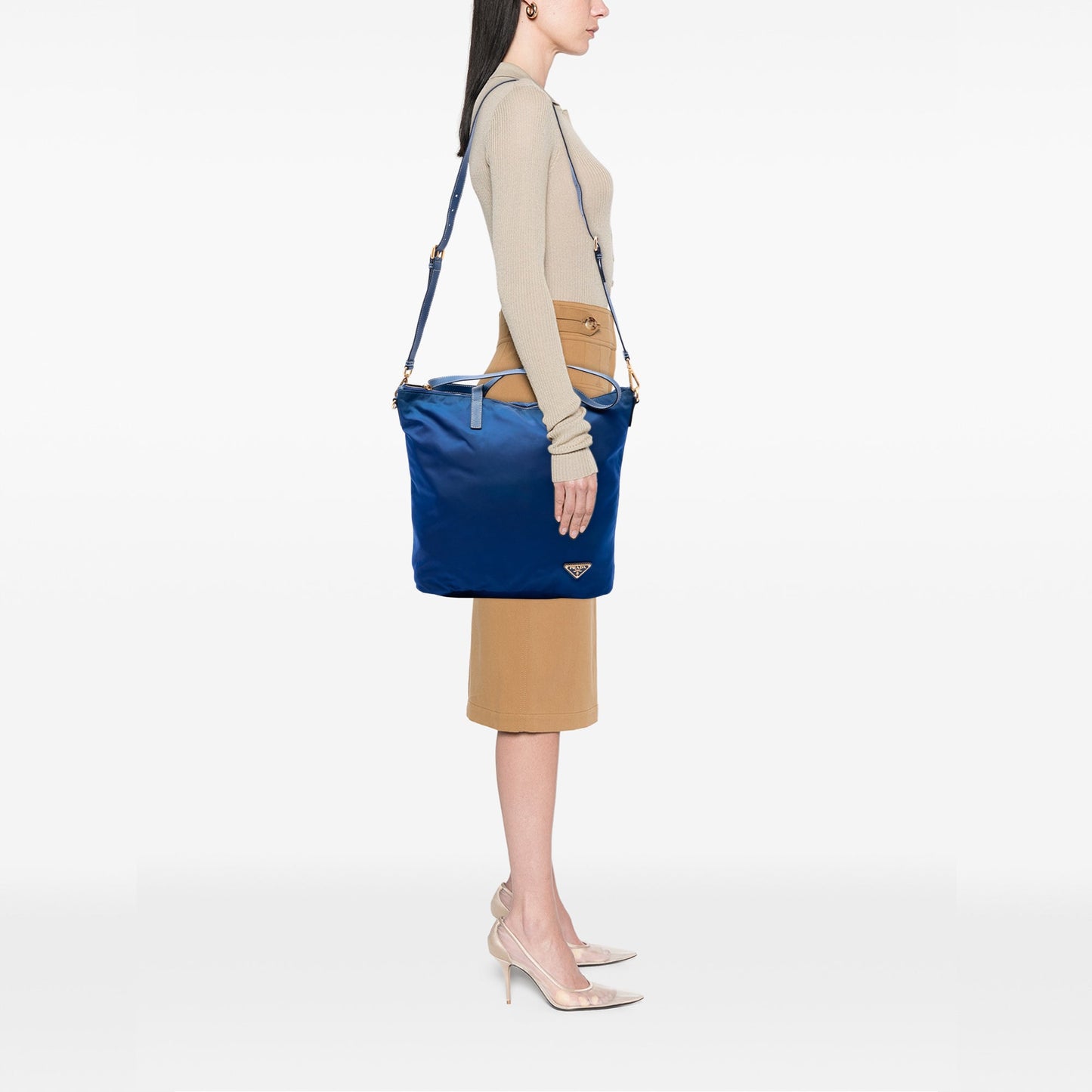 Prada Tessuto Zip Top Convertible Tote