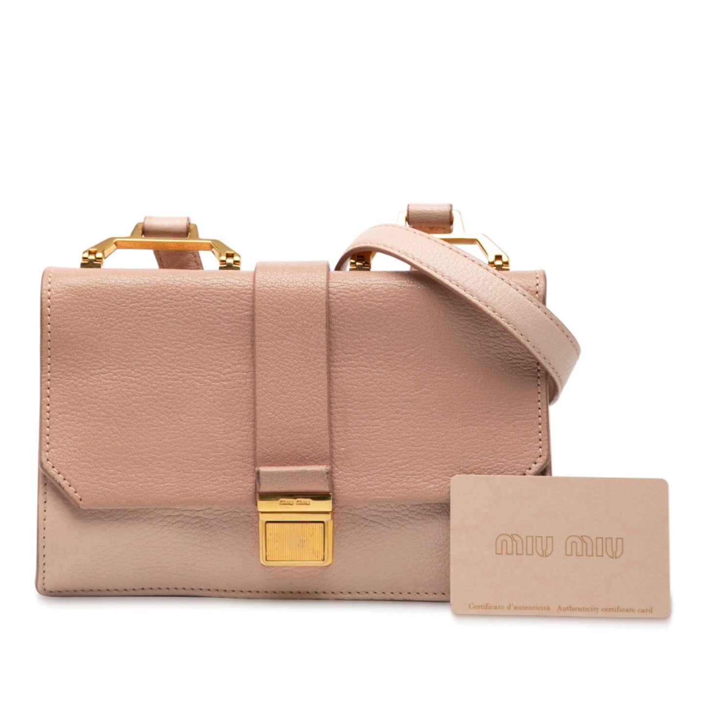 Miu Miu Bicolor Goatskin Madras Crossbody