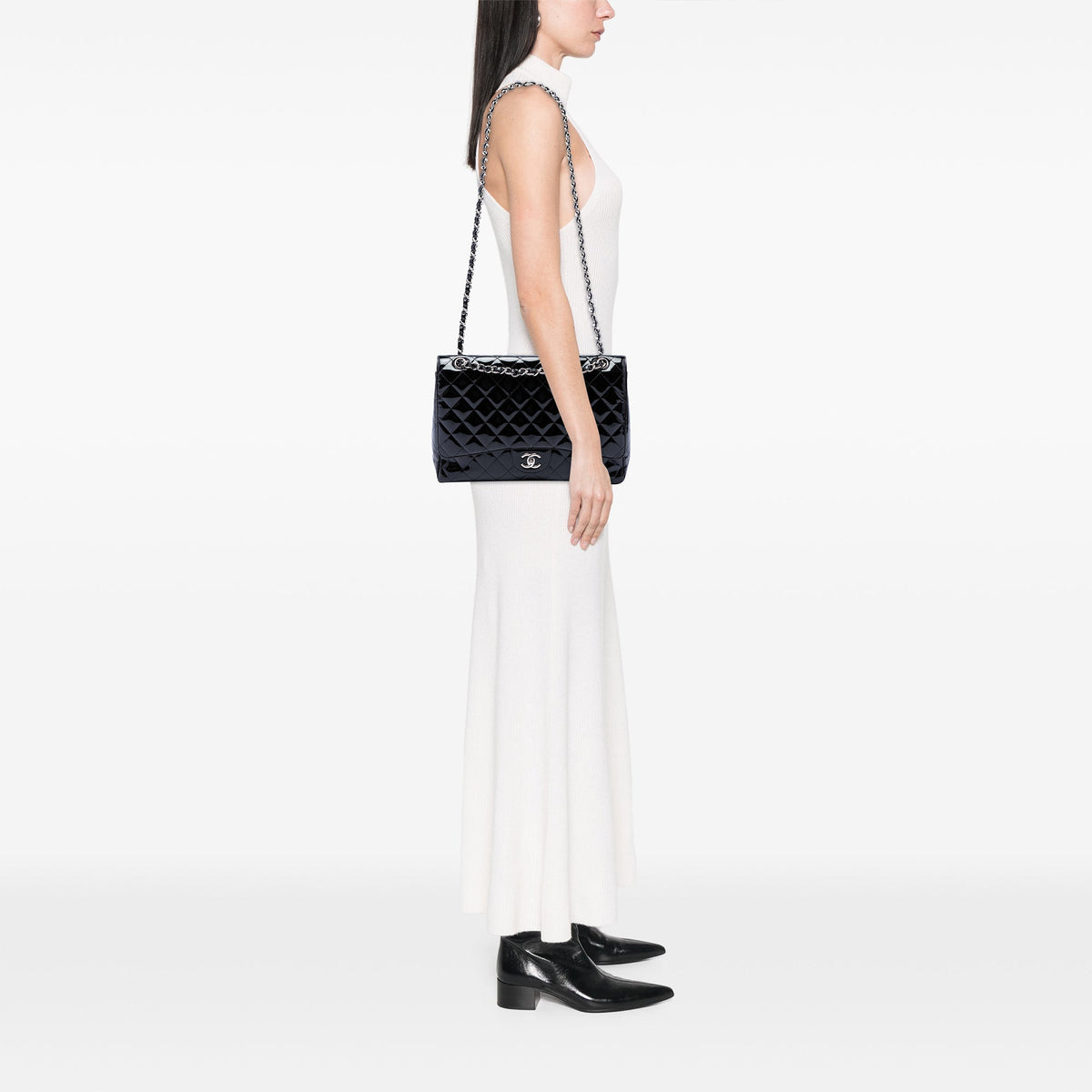 Chanel Maxi Classic Patent Single Flap