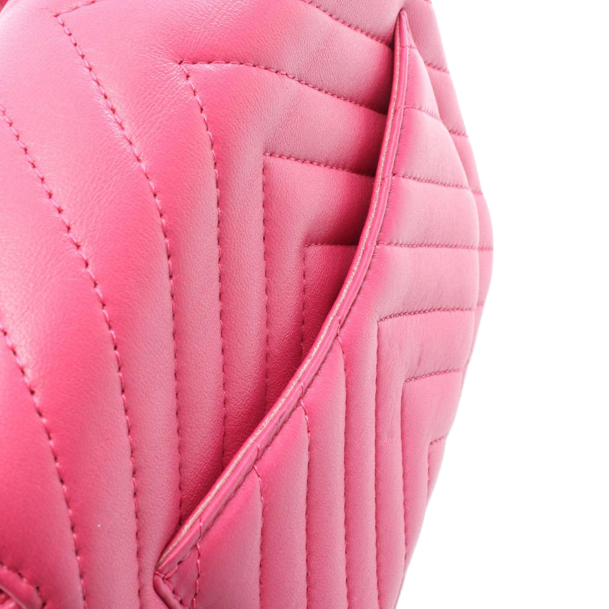 Chanel Mini Square Classic Chevron Lambskin Single Flap
