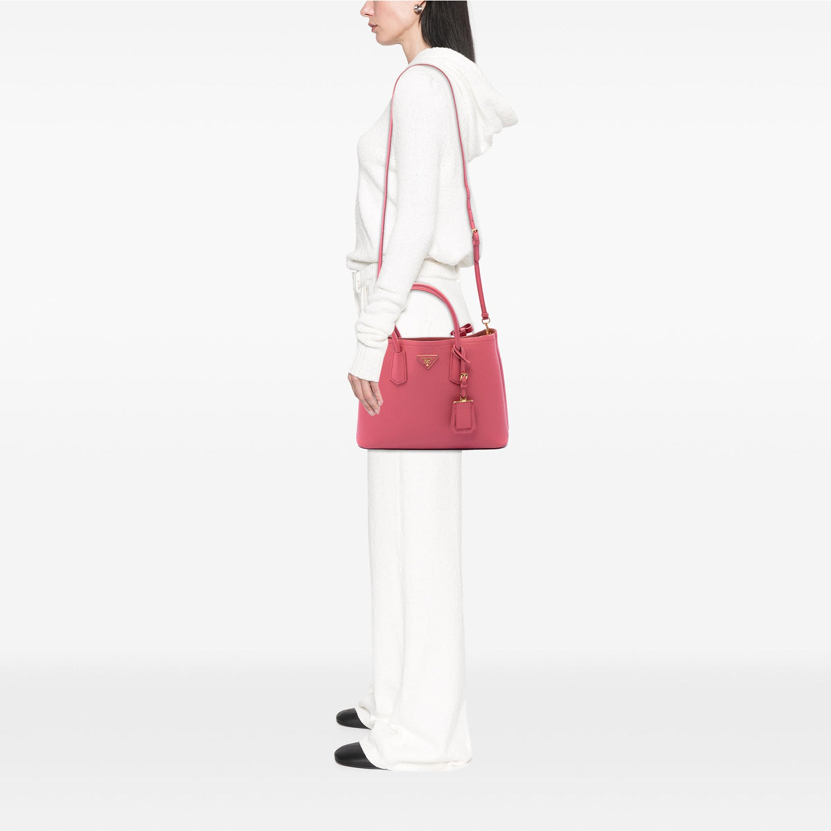 Prada Medium Saffiano Cuir Double Satchel