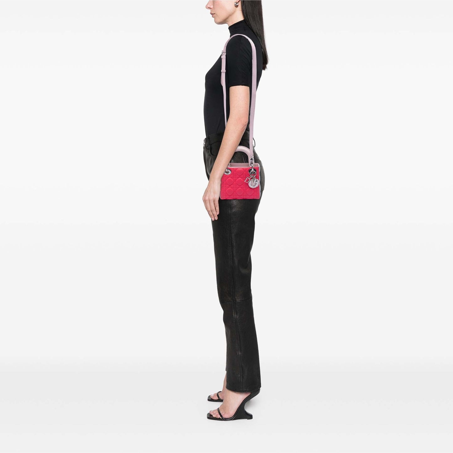 Dior Mini Tricolor Lambskin Cannage Lady Dior