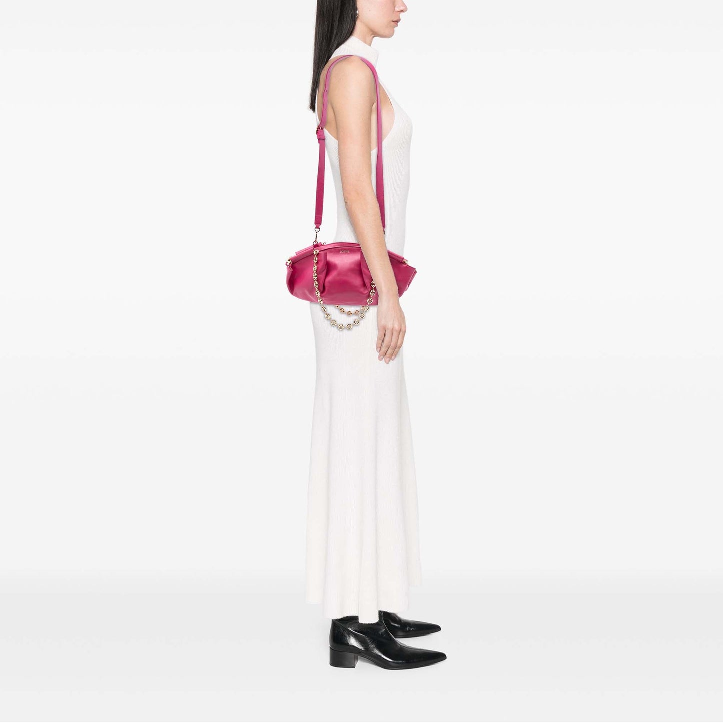 LOEWE Leather Paseo Chain Satchel