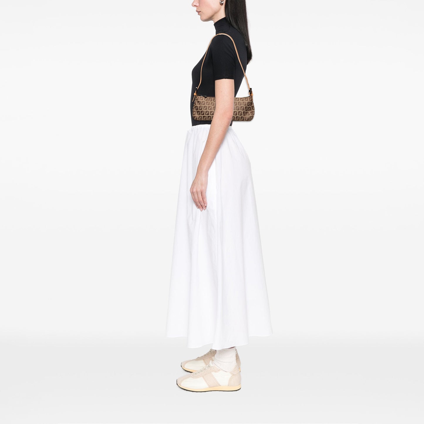 Fendi Zucchino Canvas Shoulder Bag