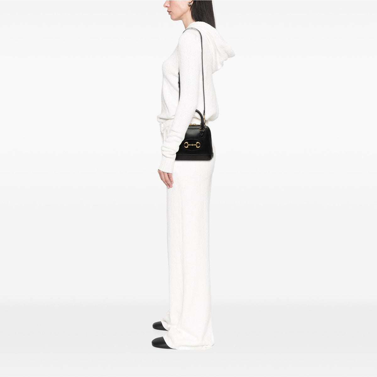 Gucci Small Calfskin Horsebit 1955 Satchel — Black