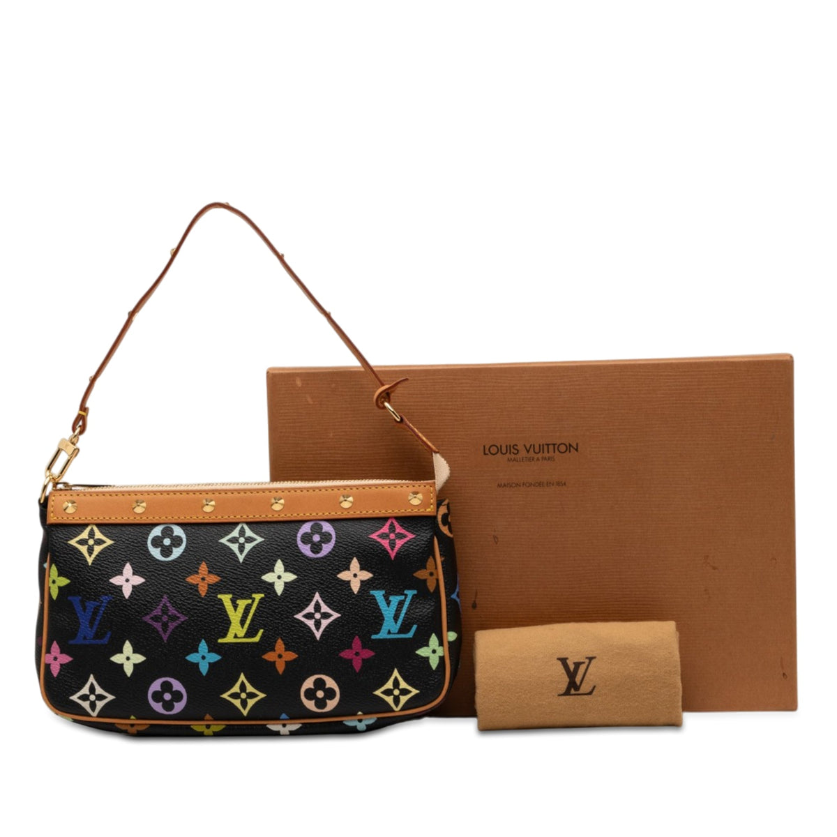Louis Vuitton Monogram Multicolore Pochette Accessoires — Black