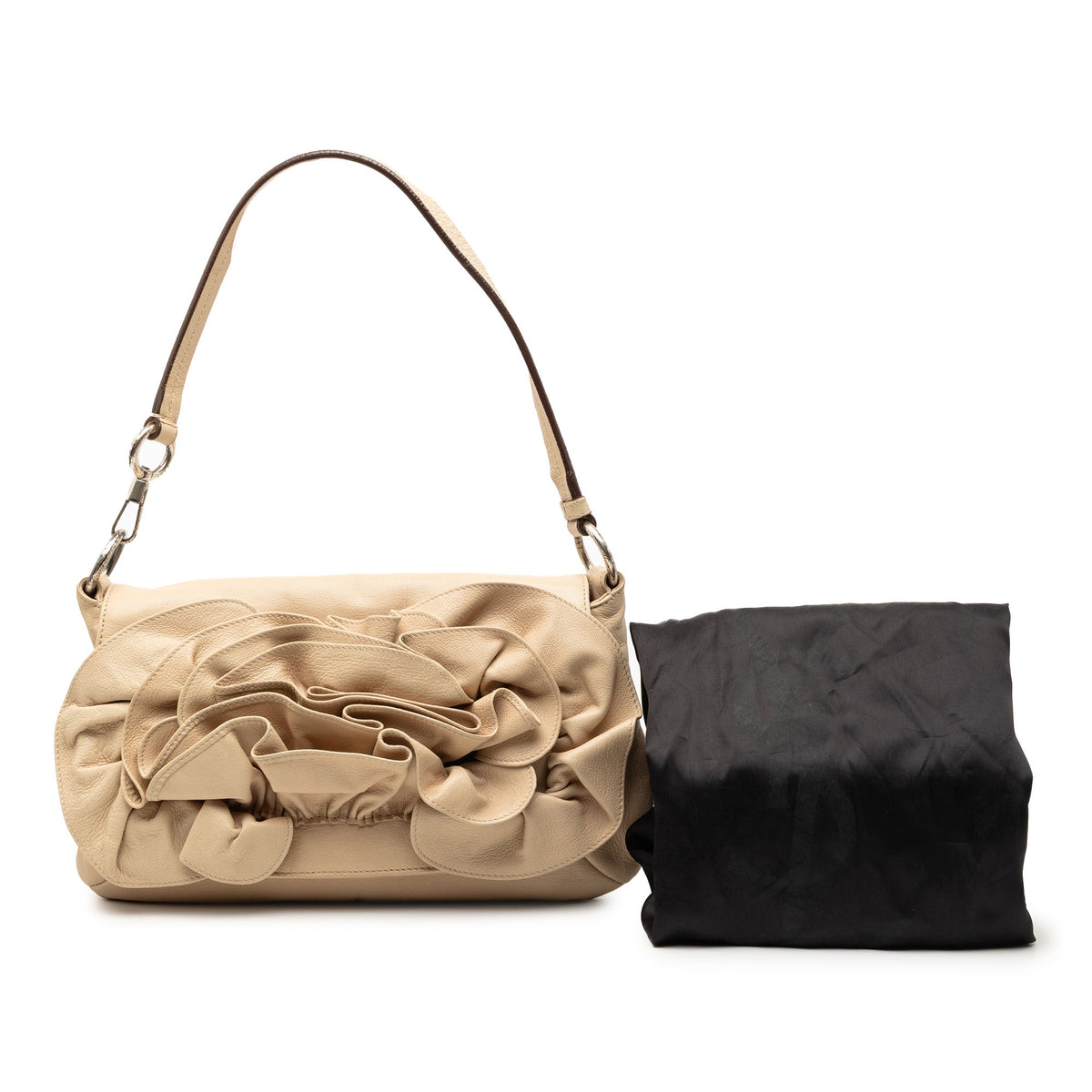 Saint Laurent Leather Nadja Rose Flap Bag