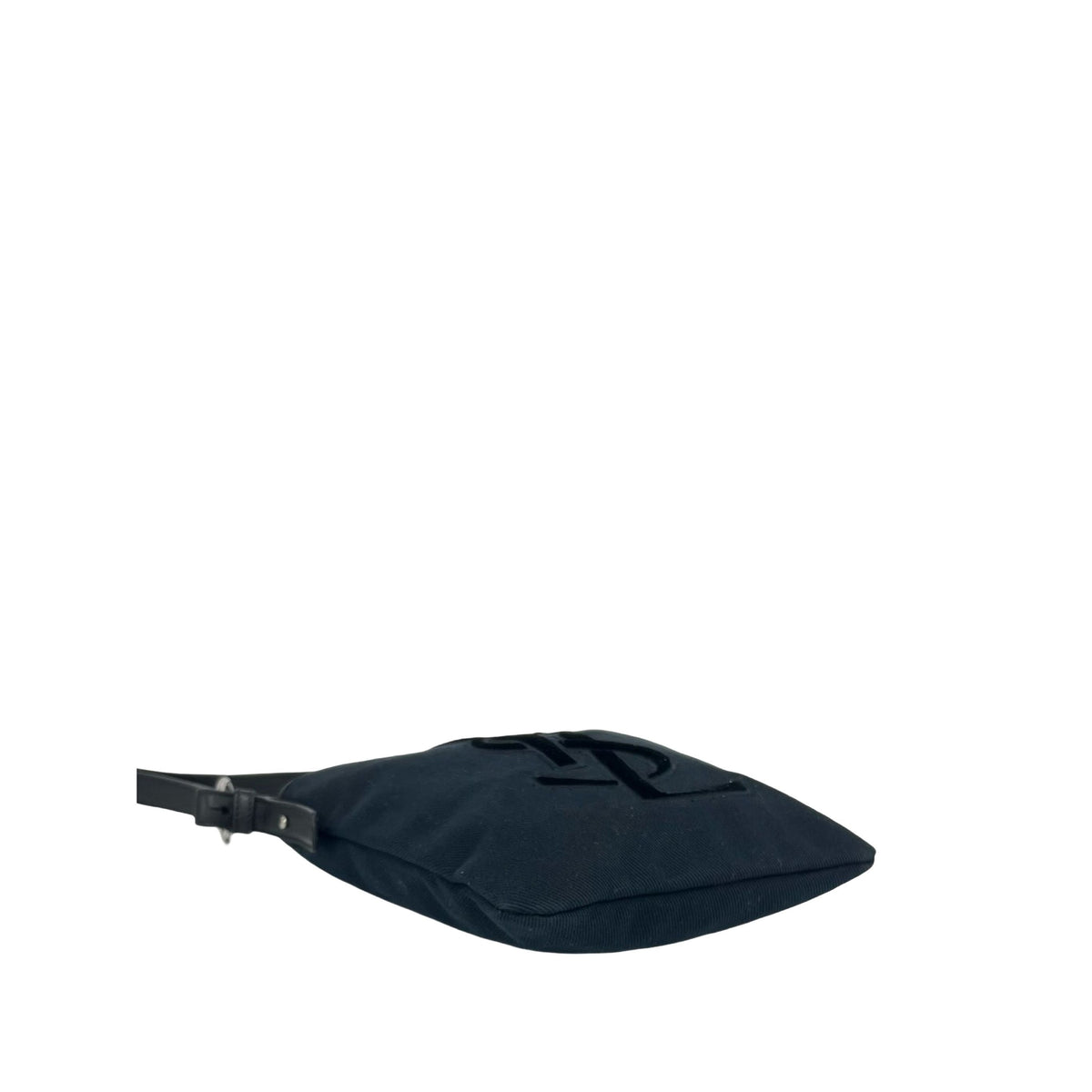 Saint Laurent Denim Monogram Kahala Crossbody — Black