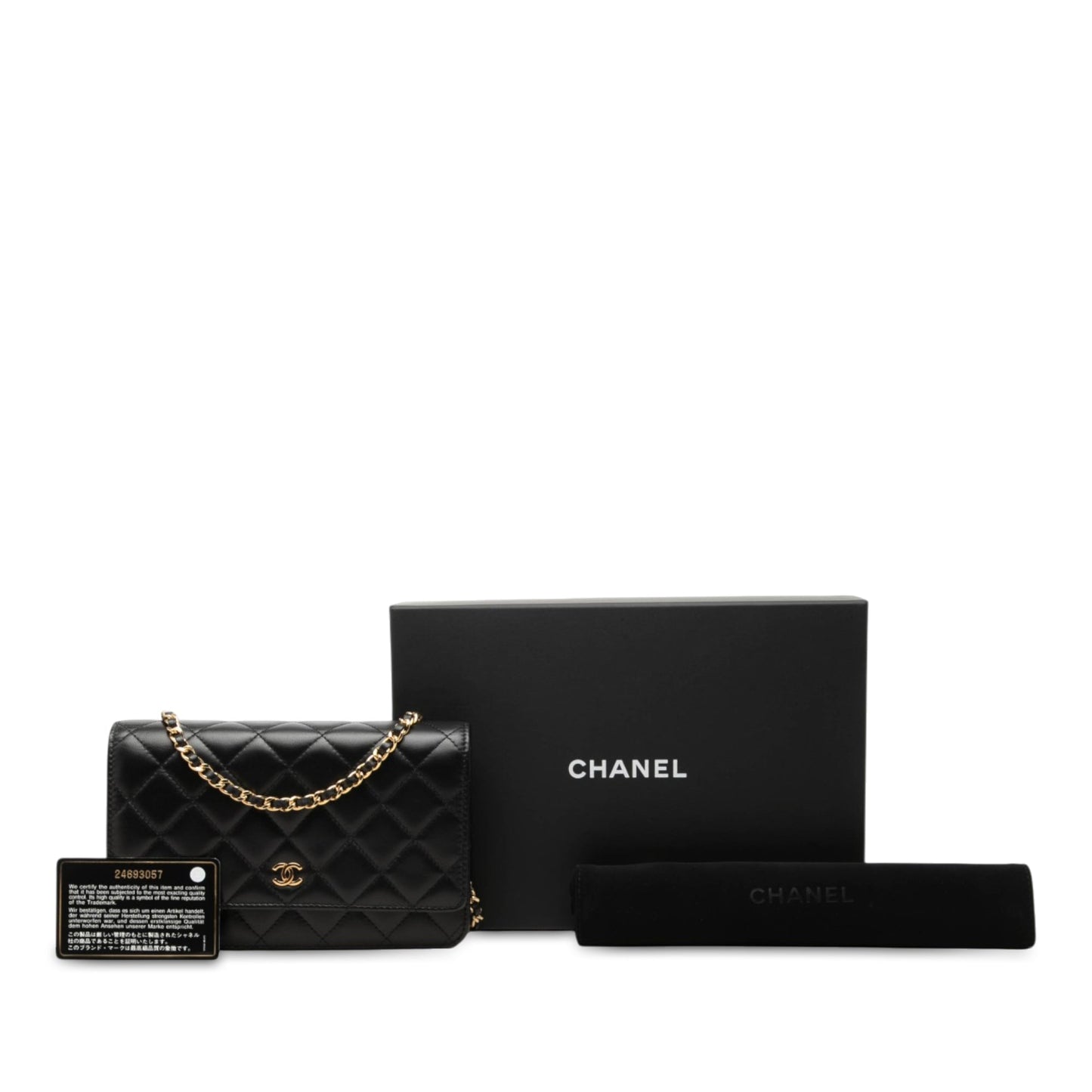 Chanel CC Quilted Lambskin Wallet On Chain
