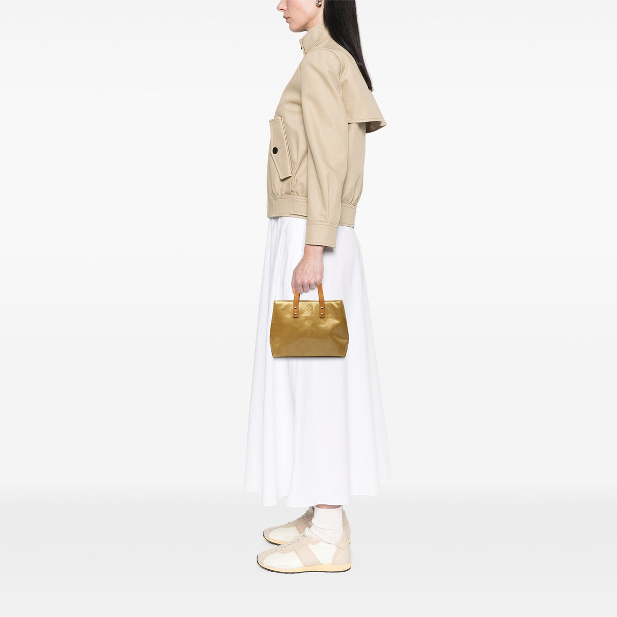 Louis Vuitton Monogram Vernis Reade PM — Beige