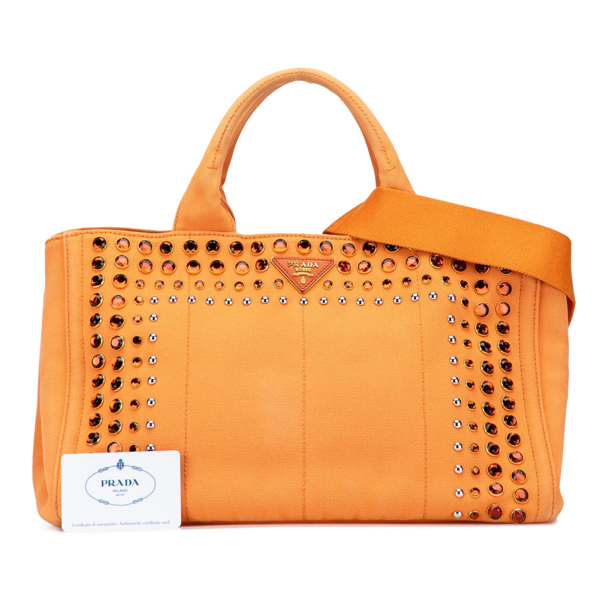 Prada Canvas Canapa Bijoux Satchel